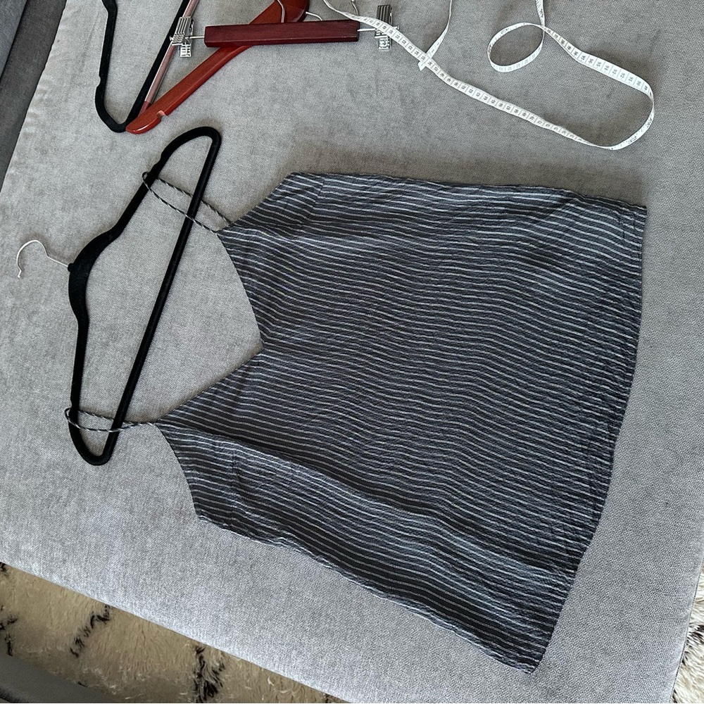 Theory Pinstriped Crinkle Camisole